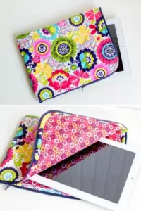 Quilted iPad Case - Free Pattern - Sewing With Scraps