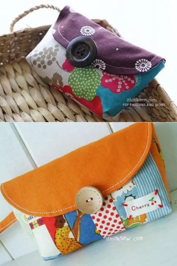 Colorful Clutch Purse Free Pattern Sewing With Scraps