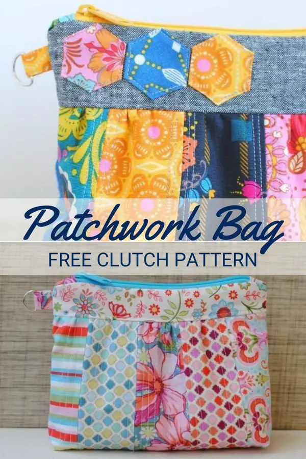 Patchwork Zipper Clutch | Free Pattern