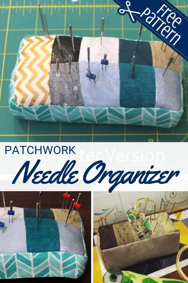 Every needle has a place with this patchwork needle organizer pattern. The free pattern is easy to make and bound to keep needles off the floor.