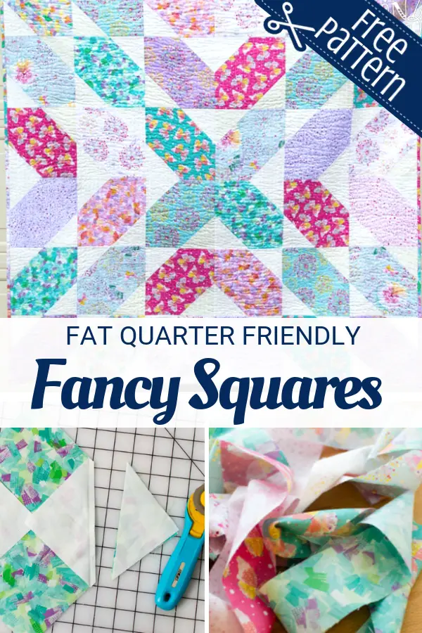 Grab your fat quarters and get ready to finish this Fancy Squares Quilt fast.