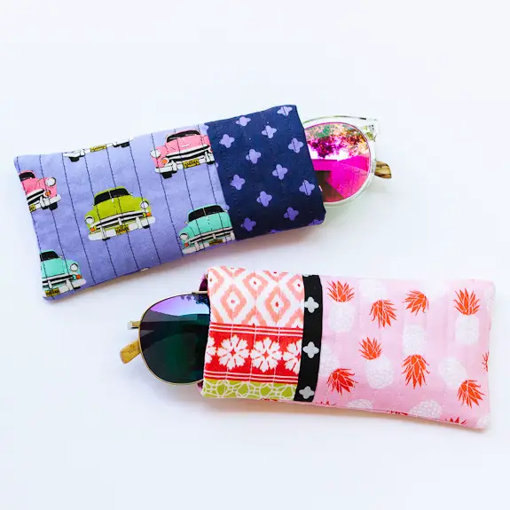 Free quilt as you go sunglasses case tutorial