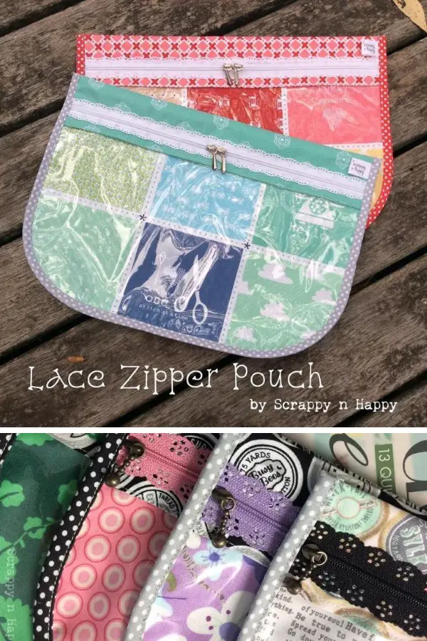 Lace Zipper Pouch Free Pattern Sewing With Scraps