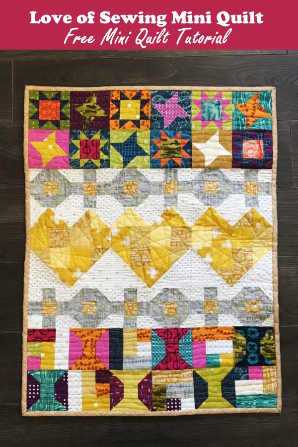Love of Sewing Mini Quilt Free Tutorial