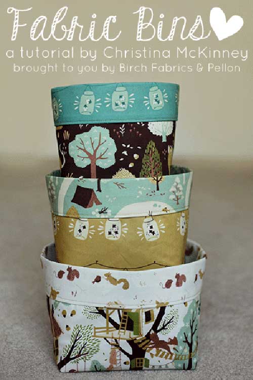 Fabric Bins Tutorial in 3 sizes