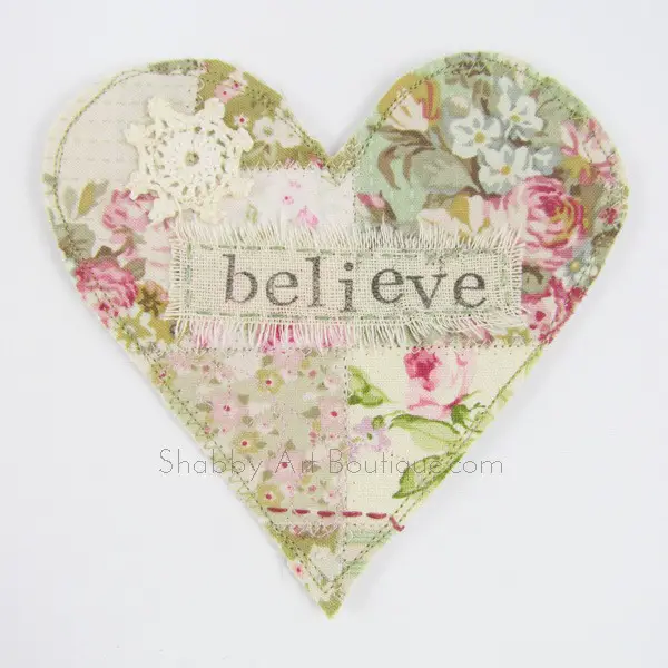 Shabby Chic Scrappy Heart