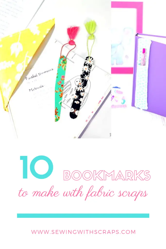 10 Bookmarks to Make with Fabric Scraps