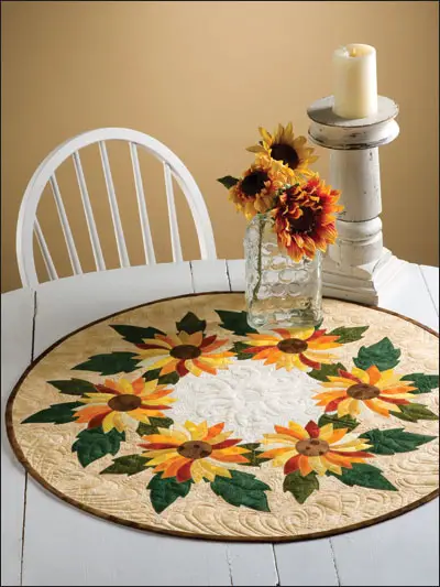 Sunflower Table Topper Sewing Pattern