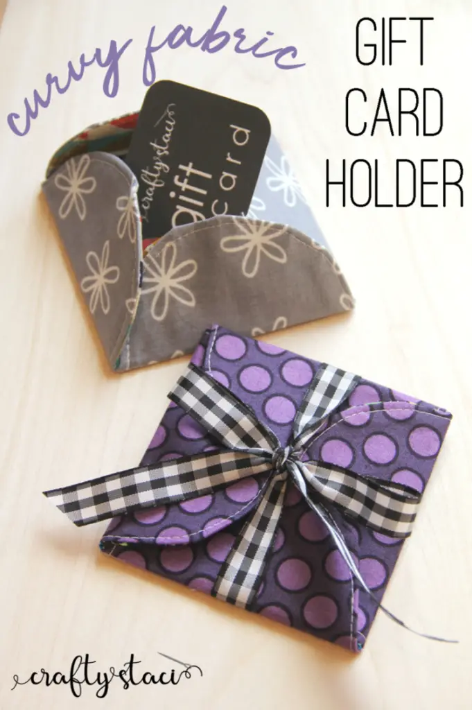 Curvy Fabric Gift Card Holder to sew
