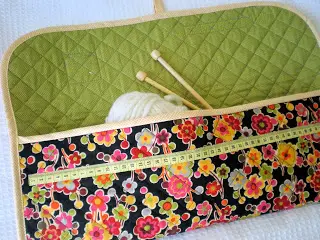 Portable knitting and crochet pouch. Perfect for travel!