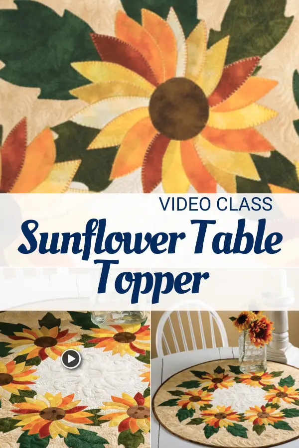 Spinning Sunflowers Table Topper video class