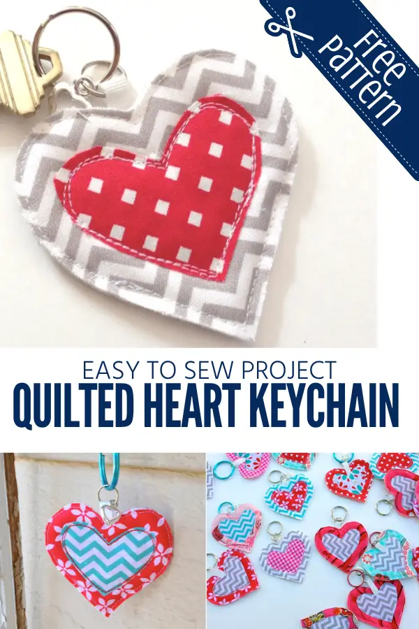 Quilted Heart Keychain Tutorial