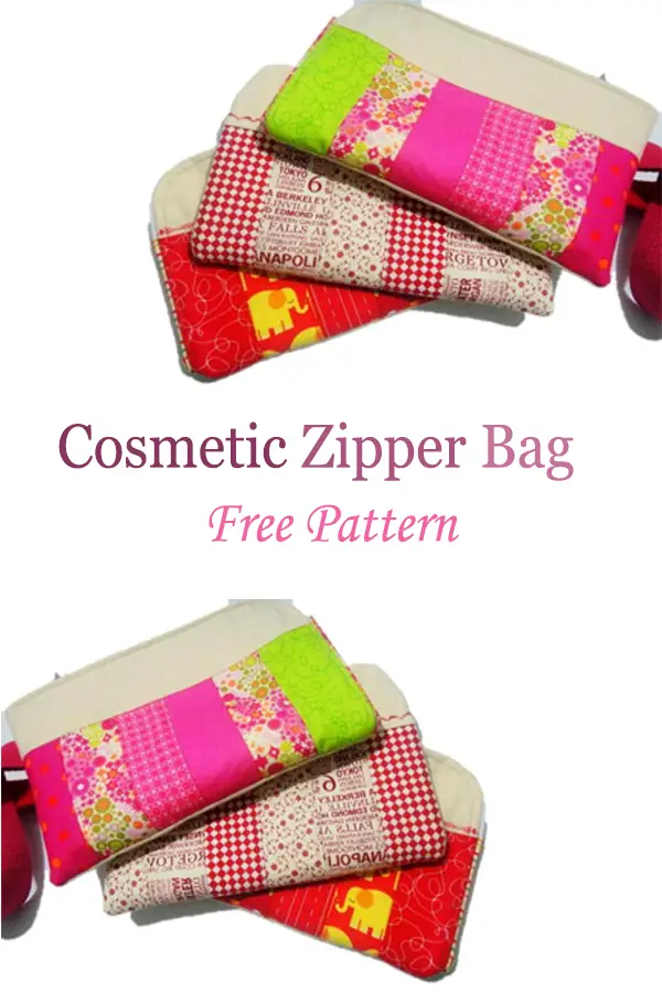 Cosmetic Zipper Bag | Free Pattern – Sewing With Scraps