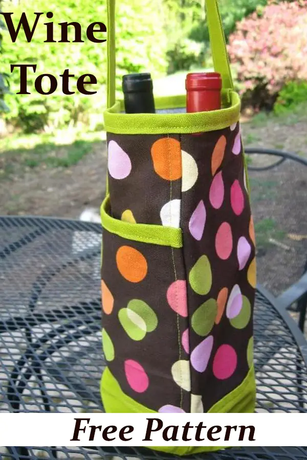 Wine Tote Free Pattern Sewing With Scraps
