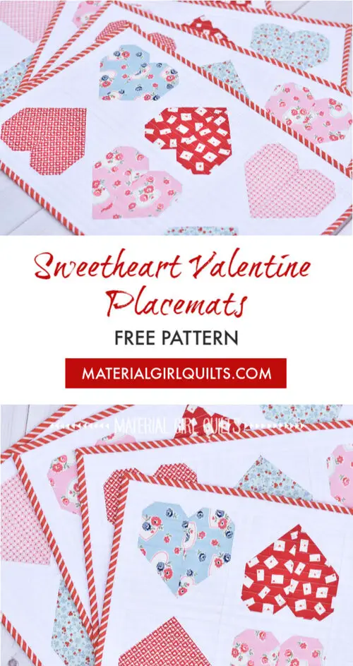 Free heart placemats pattern