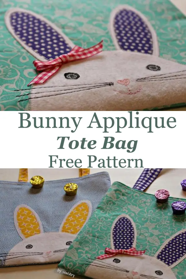 Bunny Applique Tote Bag Free Pattern