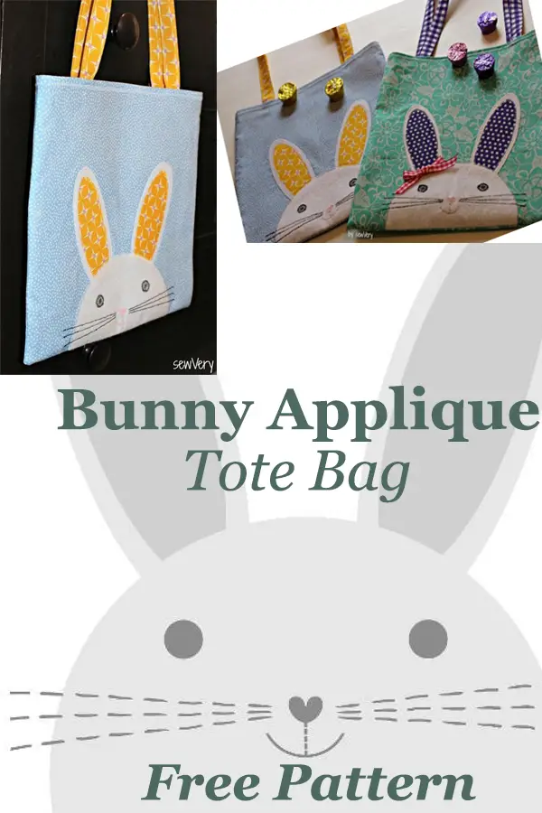 Bunny Applique Tote Bag Free Pattern