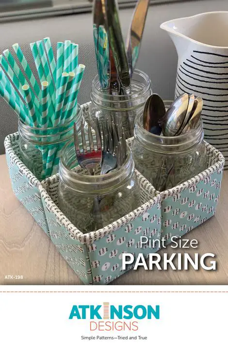 Pint Size Mason Jar Storage Container perfect for utensils