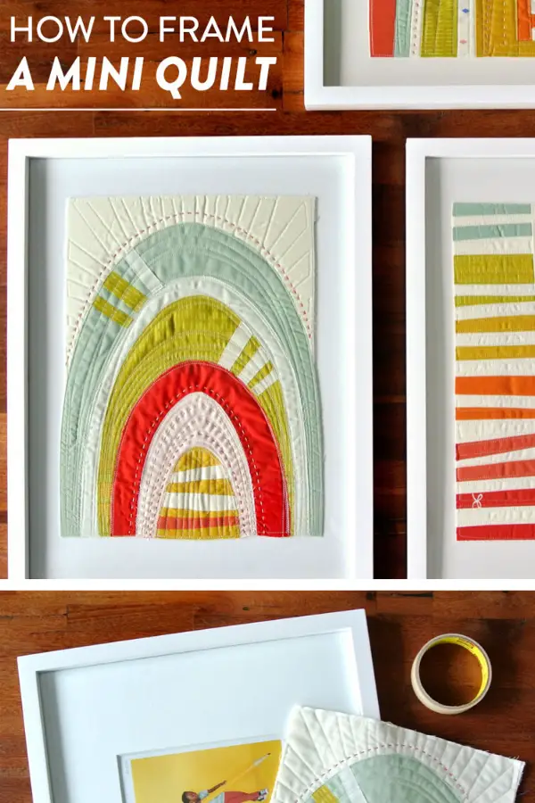 How to Frame a Mini Quilt, Modern Mini Quilt Tutorial
