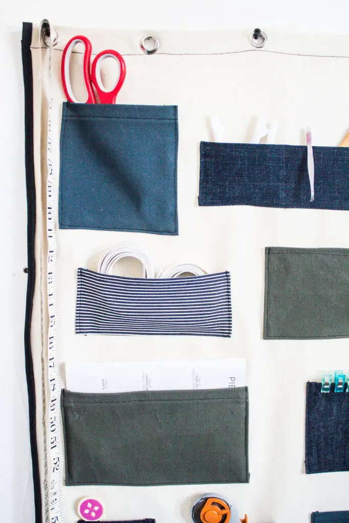 DIY Wall Organizer with pockets