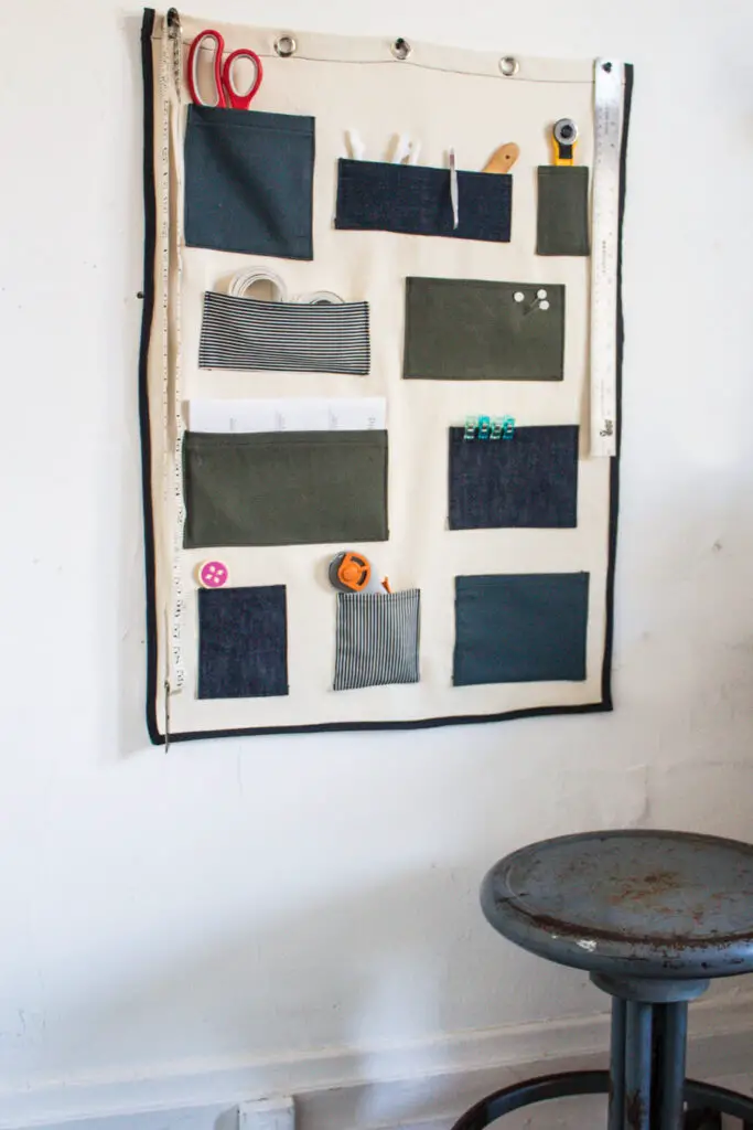 Canvas wall organizer tutorial
