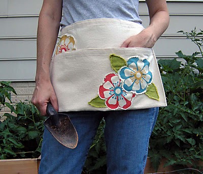 Gardening apron from a canvas tote bag
