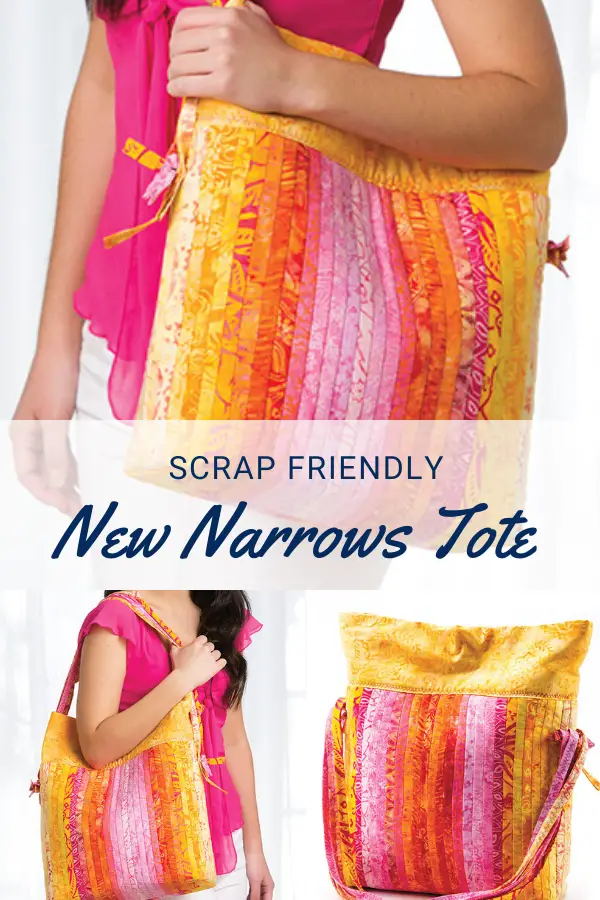 Scrap Friendly New Narrows Quilt As You Go Tote Bag
