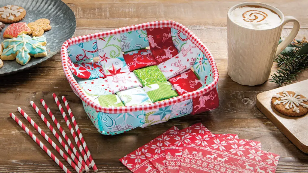 Woven Fabric Napkin Basket Sewing Pattern