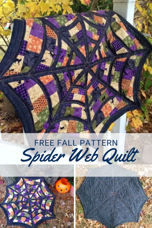 Spider Web Quilt Wall Hanging or Table Topper Free Pattern