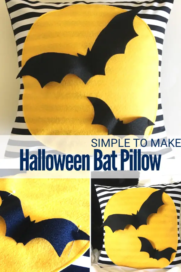 How to Make a Halloween Bat Pillow with felt and fabric