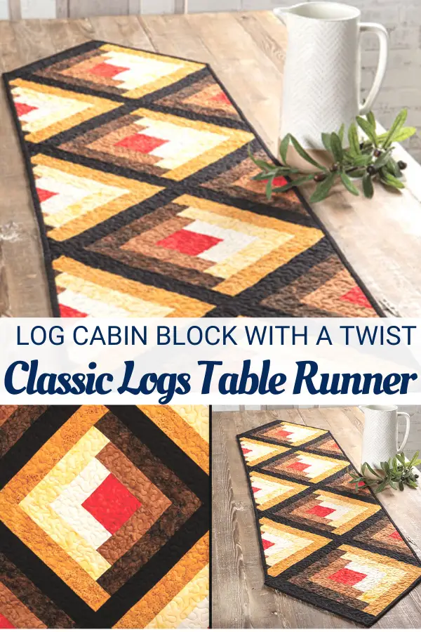 Classic Logs Table Runner Quilt Pattern and Video Class
