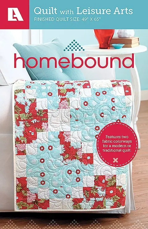 Homebound quilt pattern with two colorways for a modern or traditional quilt