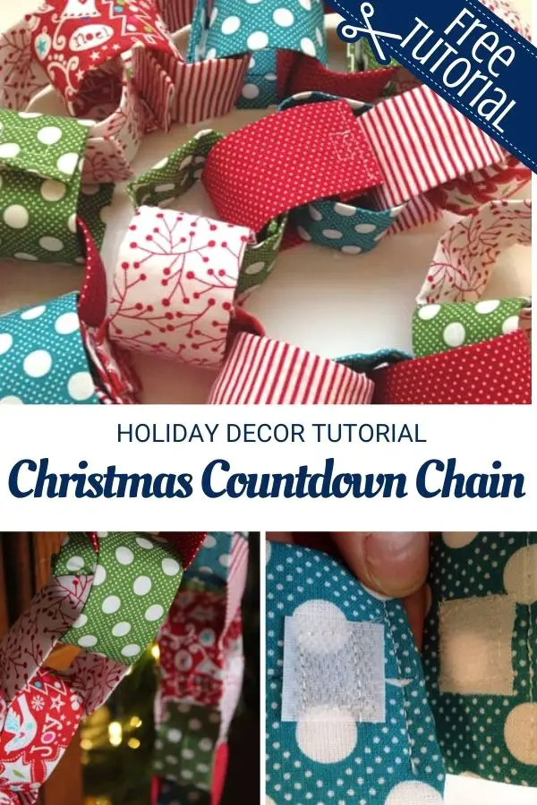 Fabric Scraps Christmas Countdown Chain Sewing Tutorial