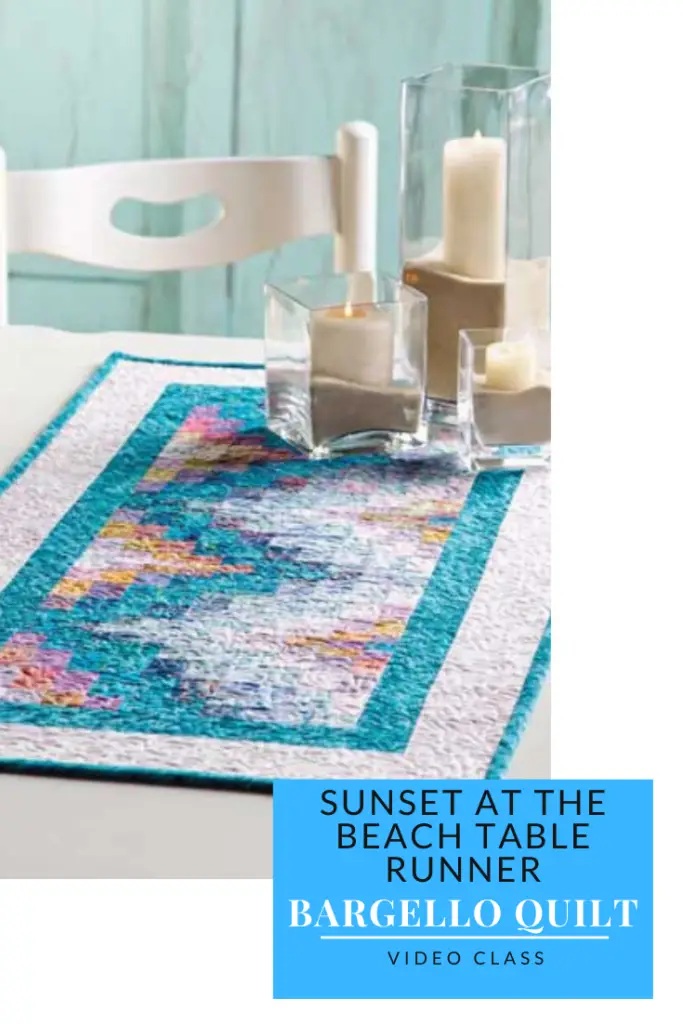 Sunset at the Beach Quilted Table Runner Pattern and Video
