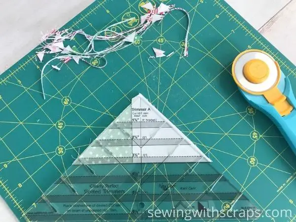 Cutting Solid Presents Quilt Block Handmade with Love