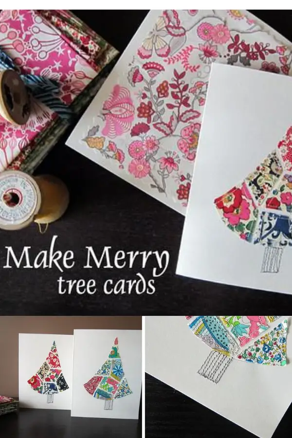 DIY Christmas Cards to make with fabric scraps