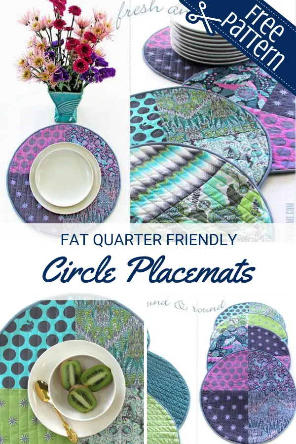 Circle Quilted Placemats Tutorial Sewing With Scraps