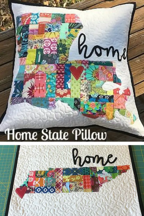 DIY home state pillow tutorial