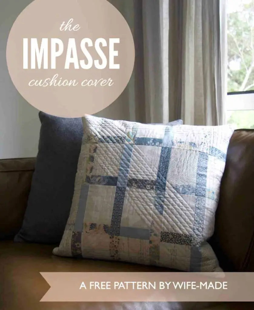 Free Quilted Pillow Cover Pattern and Tutorial