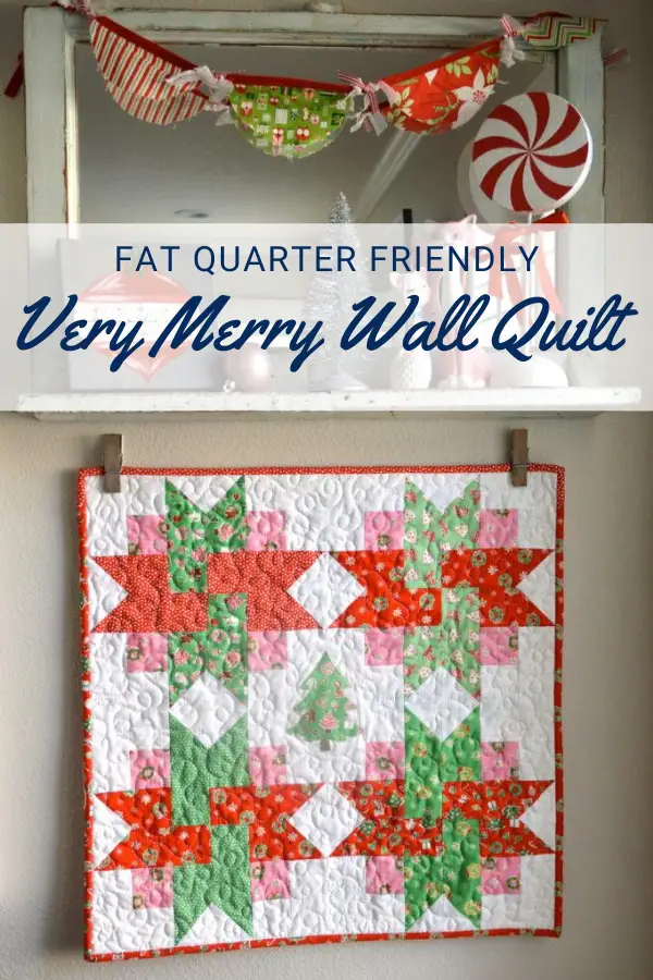 Very Merry Wall Mini Quilt Free Sewing Pattern