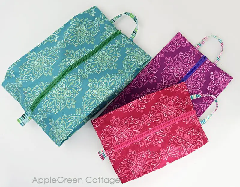 Free Sewing Pattern for expandable storage bags in 3 sizes