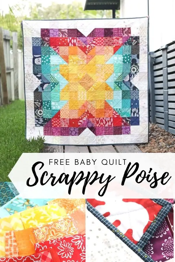 Turn your fabric leftovers into an amazing baby quilt with the Scrappy Posie pattern. 