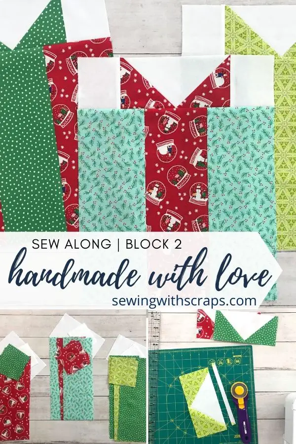 Stripe Presents Quilt Block | Handmade with Love Sew Along Block 2. 