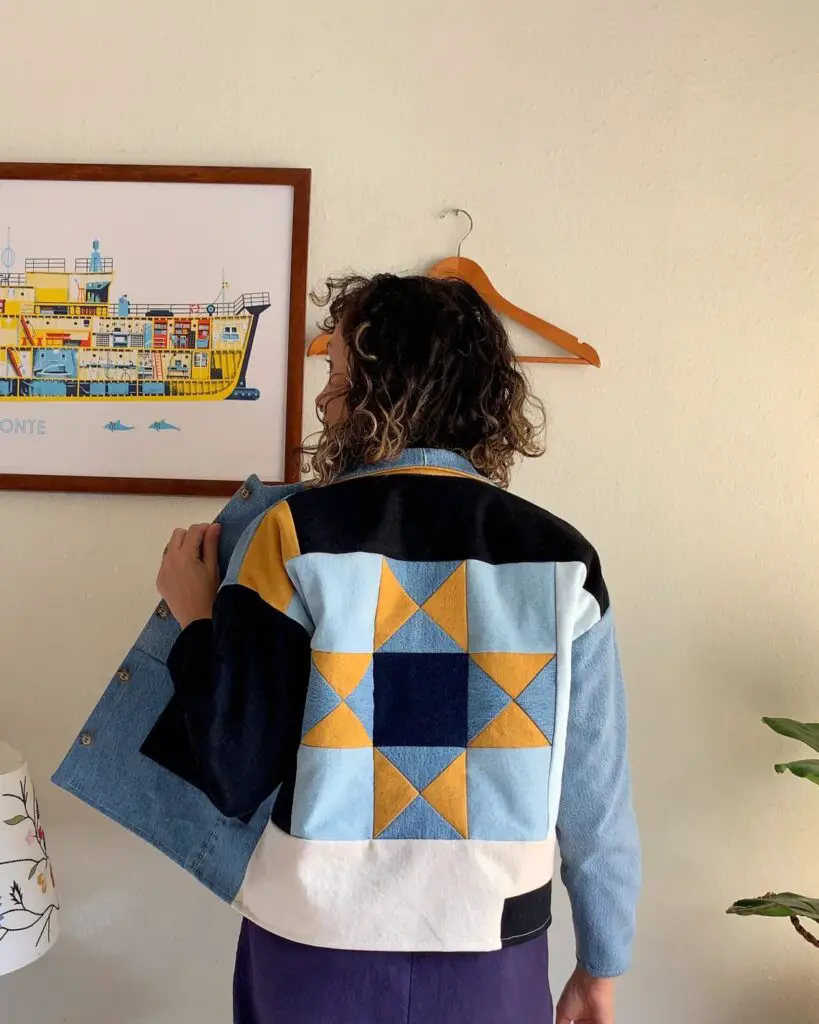 Patchwork Denim Jacket by the Mindful Sewist