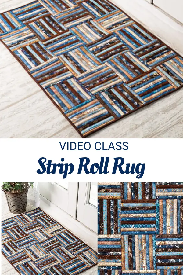 Video Sewing Class and Pattern for a Strip Roll Rug