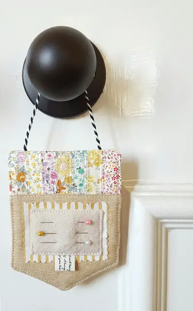 Free hanging pincushion sewing tutorial