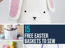 15 handmade free Easter basket sewing patterns and tutorials