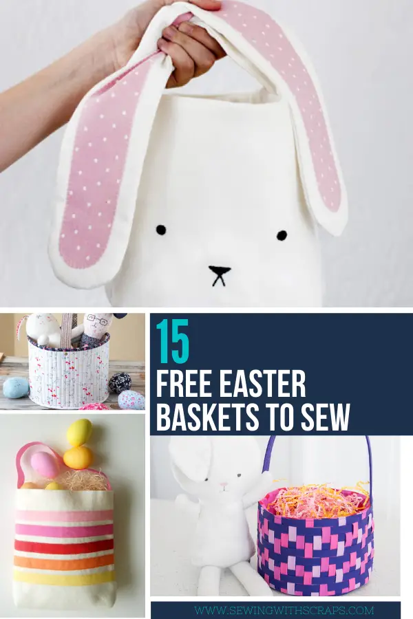 15 handmade free Easter basket sewing patterns and tutorials