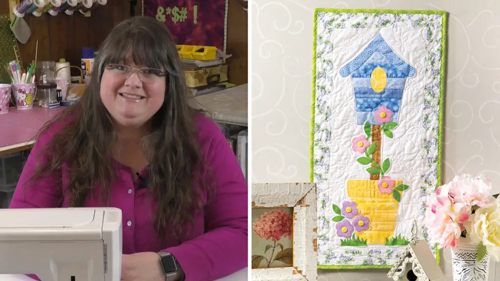 Birdhouse Quilt Wall Hanging Sewing Pattern and Video Class