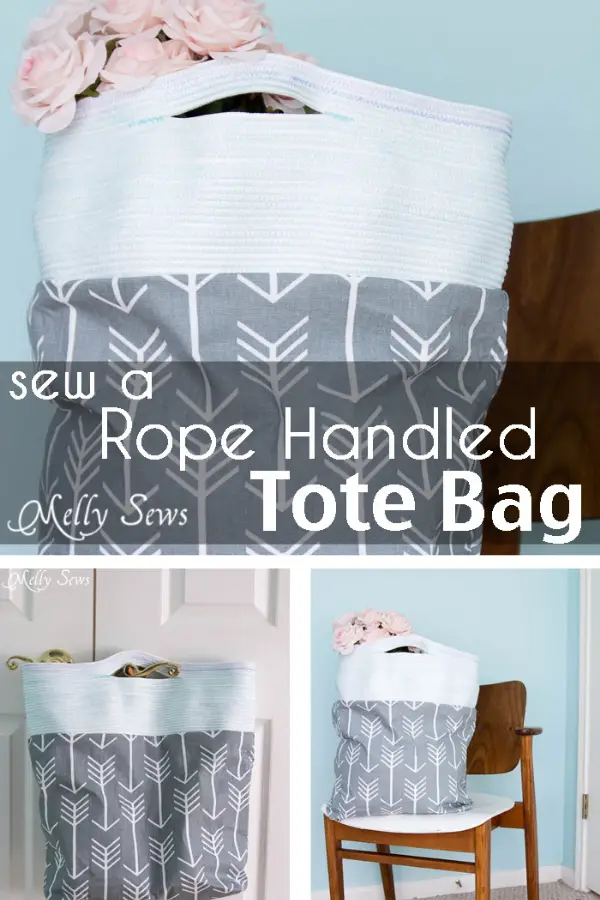 Rope Handled Tote Bag Tutorial - Sewing With Scraps